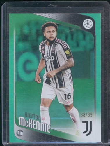 2025-26 Topps UEFA Club Competitions Weston McKennie #15 Green Foil 38/99