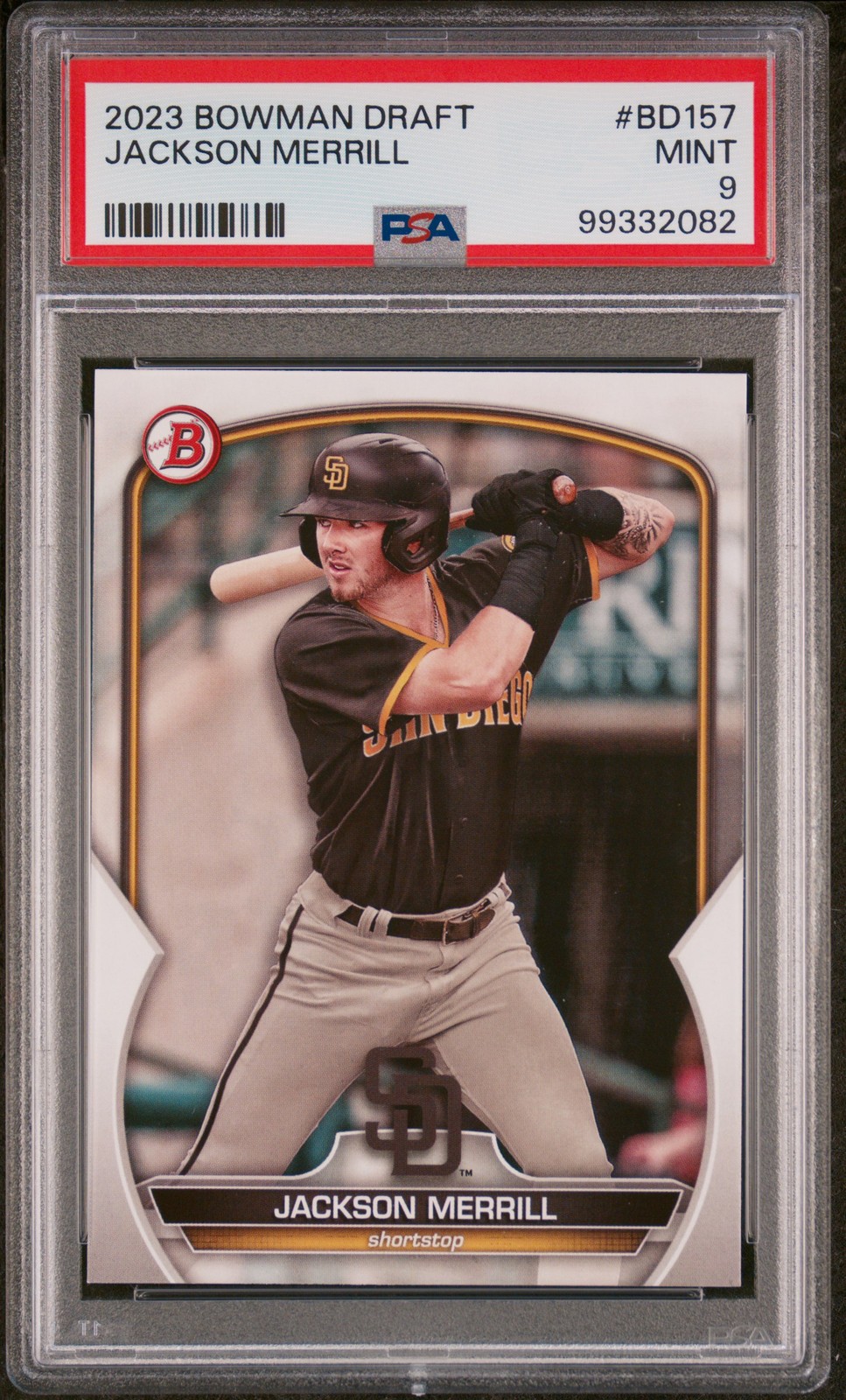 2023 BOWMAN DRAFT #BD157 JACKSON MERRILL PSA 9