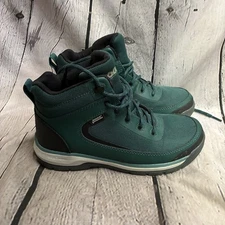 BOGS WOMEN'S EMERALD GREEN SHALE MID SOFT TOE WATERPROOF WORK BOOTS SZ 7.5 GUC