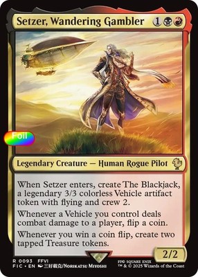Setzer, Wandering Gambler (Surge Foil) - 93 - NM - Commander: FINAL FANTASY