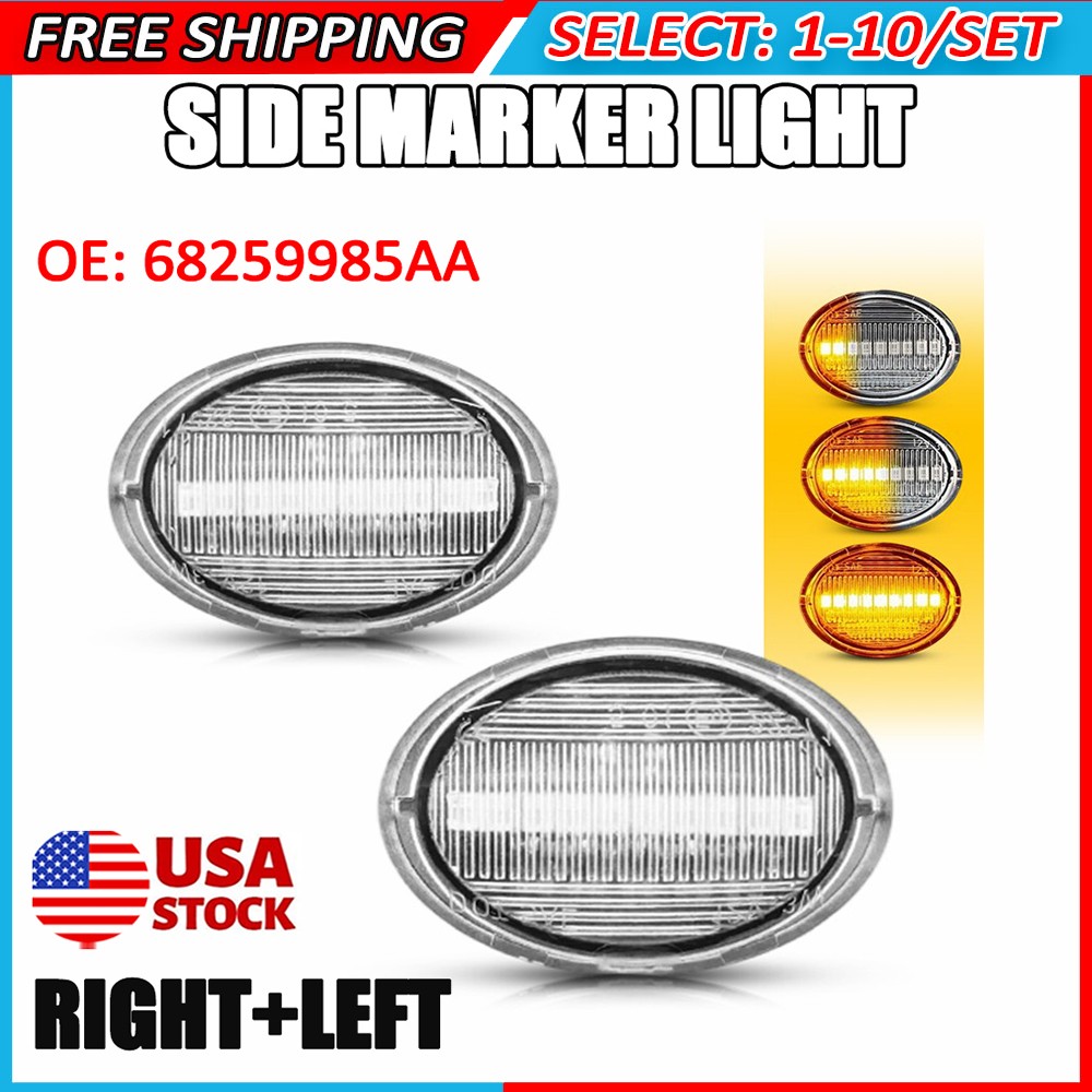 Maserati GranTurismo Sport 2007-2019 Front Right Side marker lights 20 pcs Orange P/N 68259985AA