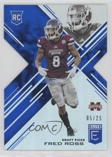 2017 Panini Elite Draft Picks Status Blue Die-Cut 5/25 Fred Ross #198 fm0