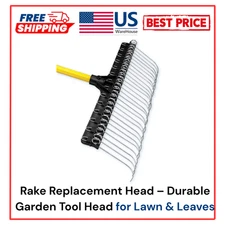Rake Replacement Head – Durable Garden Tool Head for Lawn & Leaves