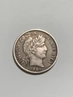 1901 P Barber Dime XF Nice Strong Condition