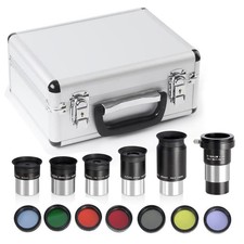 1.25" Eyepiece and Filter Set with a Carry Case-Telescope Accessory Kit 13 P...