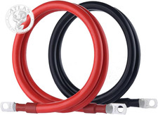 4 AWG Battery Cables, Power Inverter Wire Set, 3 Foot Pure Copper Cable 1 Black