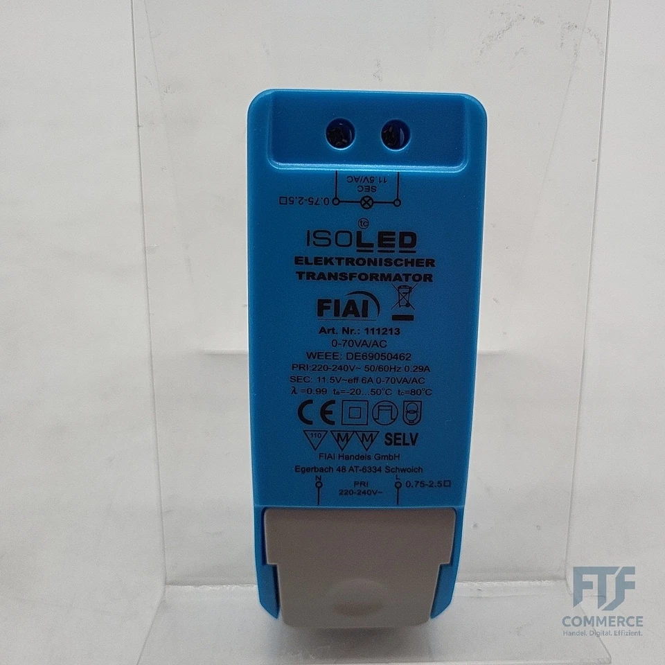 11.5 / AC, 0 bis 70W, keine Mindestbelastung, kein LED-Flimmern, kein... 111213