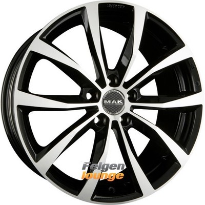 4x MAK WOLF Black Mirror Face 7,5x17 ET46 5x100 Alufelgen 17 Zoll