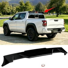 Fit For Nissan Frontier 2022-26 Rear Cab Roof Spoiler Window Wing Gloss Black