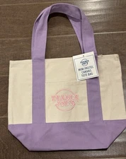 Trader Joe's Spring 2025 Mini Canvas Tote Bag Pastel -  Lavender