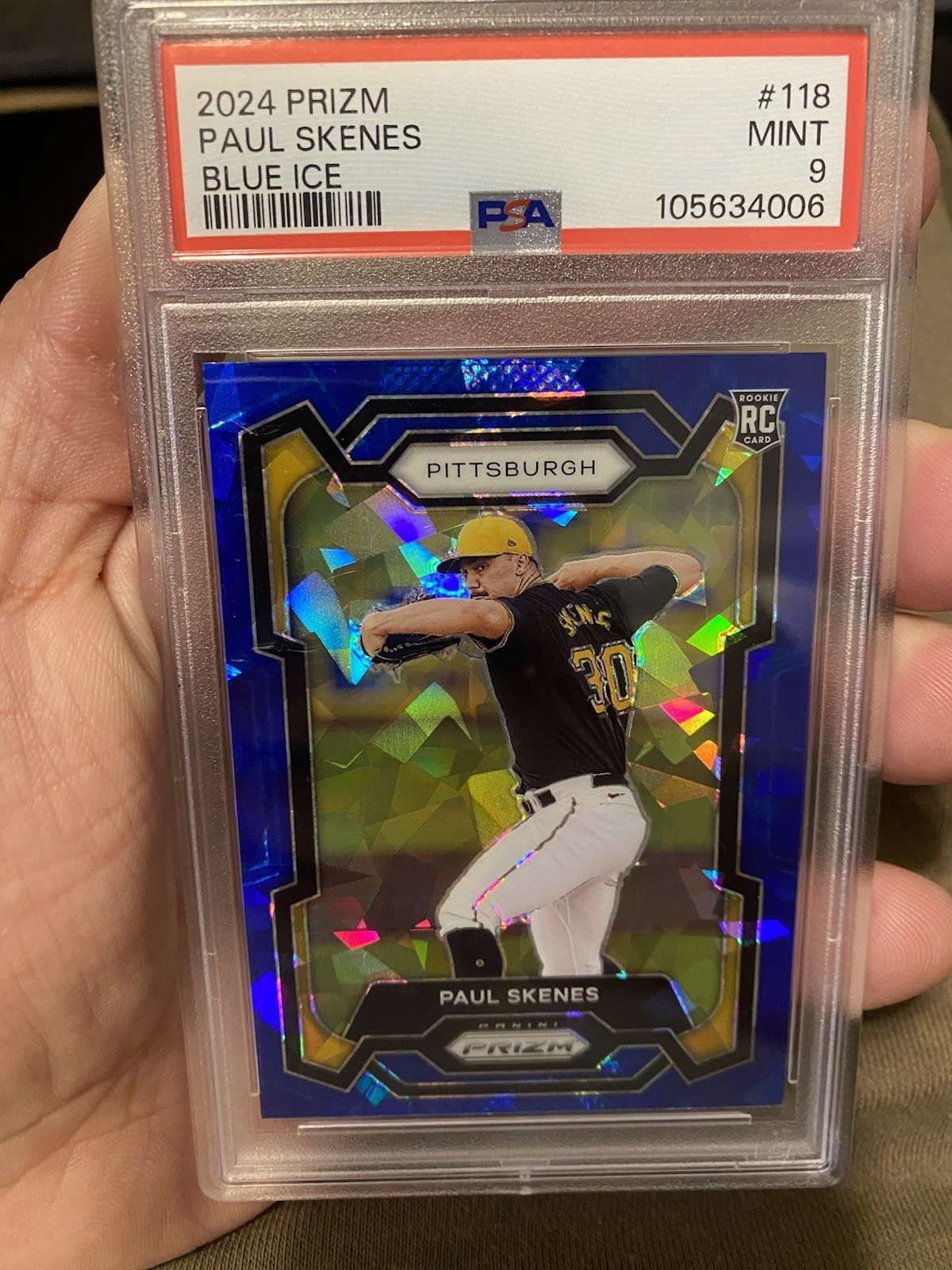 Paul Skenes 2024 Blue Ice Prizm (RC) PSA 9
