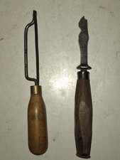 altes Werkzeug, Spezial Werkzeug zum Bein( Knochen) drechseln, Säge + Stechstahl