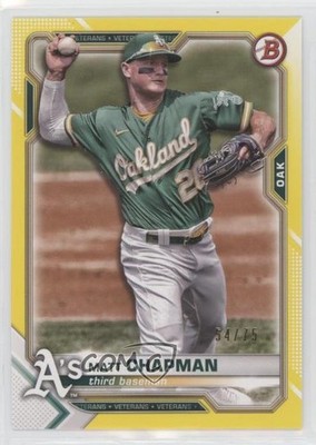 2021 Bowman Yellow Border 54/75 Matt Chapman #37 04cw
