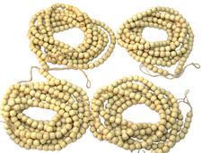 Garland Natural Wood Ball Beads 9 Feet Long Set 4