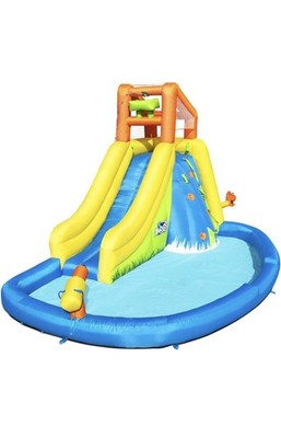 H2OGO! Mount Splashblast Mega Water Park  Inflatable Pool, Slide & Climbing Wall