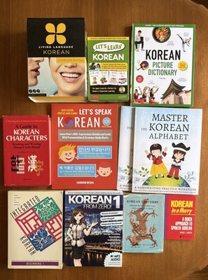 Korean language Study Books, Workbooks, Picture Dictionary, CD set, Flash Cards