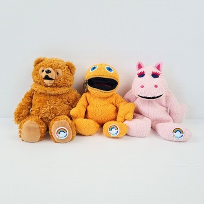 Rainbow Zippy George Bungle Bean Toys Komplettsatz selten Vintage Plüsch 1972 sehr guter Zustand