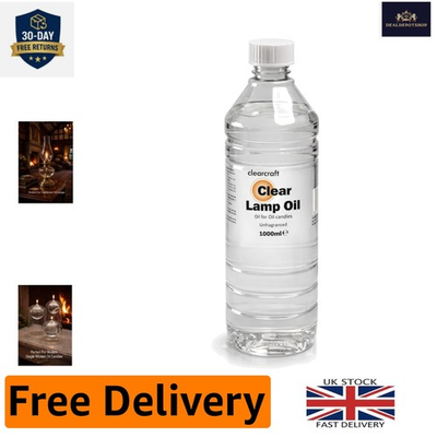 #ad Eco Friendly 1L Clear Lamp Oil 200 Hours of Pure Smokeless Fuel for All Lamps GBP 79.98