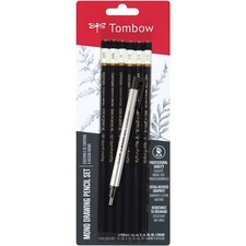Tombow MONO Drawing Pencils 6/Pkg  Eraser Set-2H, HB, B, 2B, 4B  6B