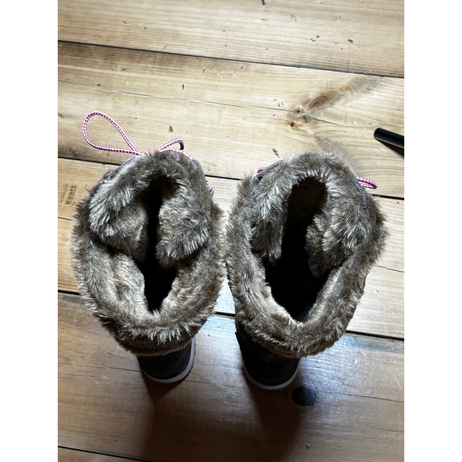 Stivali invernali trapuntati Salomon alti rosa marrone pelliccia sintetica top Climashield donna 8 5