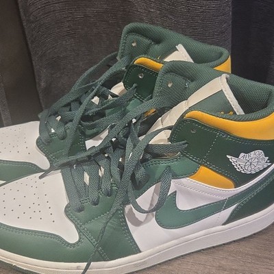 Jordan Air Jordan 1 Mid Sonics Green White Yellow Men