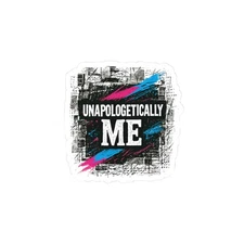 Sticker | Bold Grunge Typography, Neon Brush Strokes