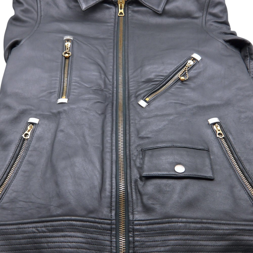WTAPS 09AW Spidey Leather Lam Jacket Black Size L Used | eBay