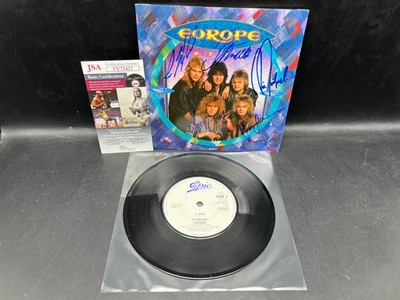 Europe 5x Full Band Signed Carrie 7'' Single Vinyl Album JSA COA