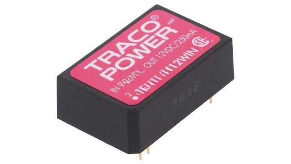 Przetwornica Dc/Dc, 3W, Uwej: 9...36VDC, Uwyj: 12VDC, Iwyj: 250Ma TEN 3-2412WIN-image