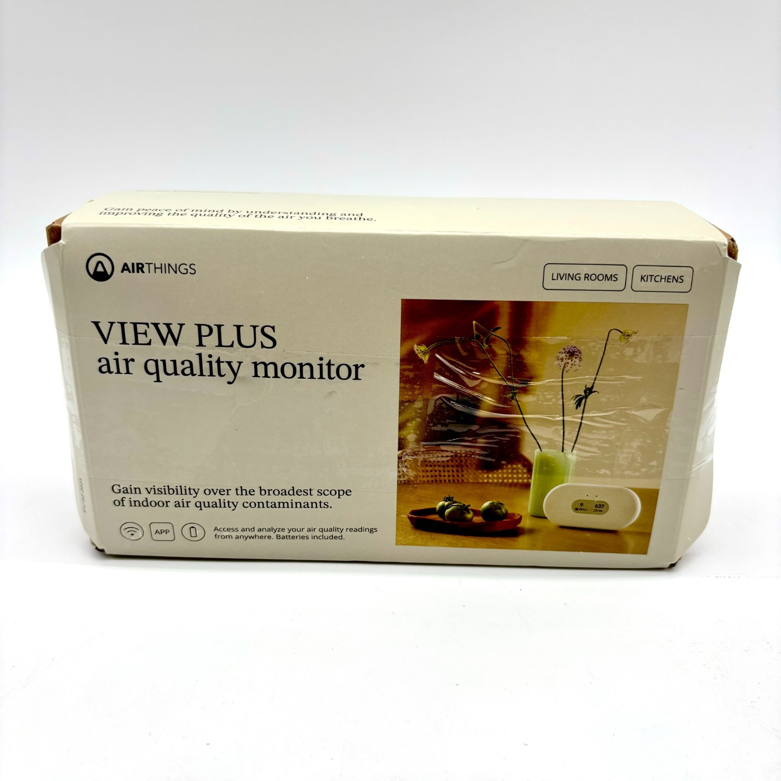 Airthings View Plus Complete Indoor Air Quality Monitor Model 2960- White