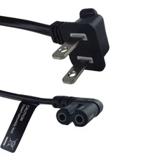 New Samsung 3903-000853 TV Power Cable – 2-Prong AC Cord Replacement Black