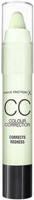 Max Factor CC Concealer Stick for Dark Spots, Light Skin, Green, 3.4 g