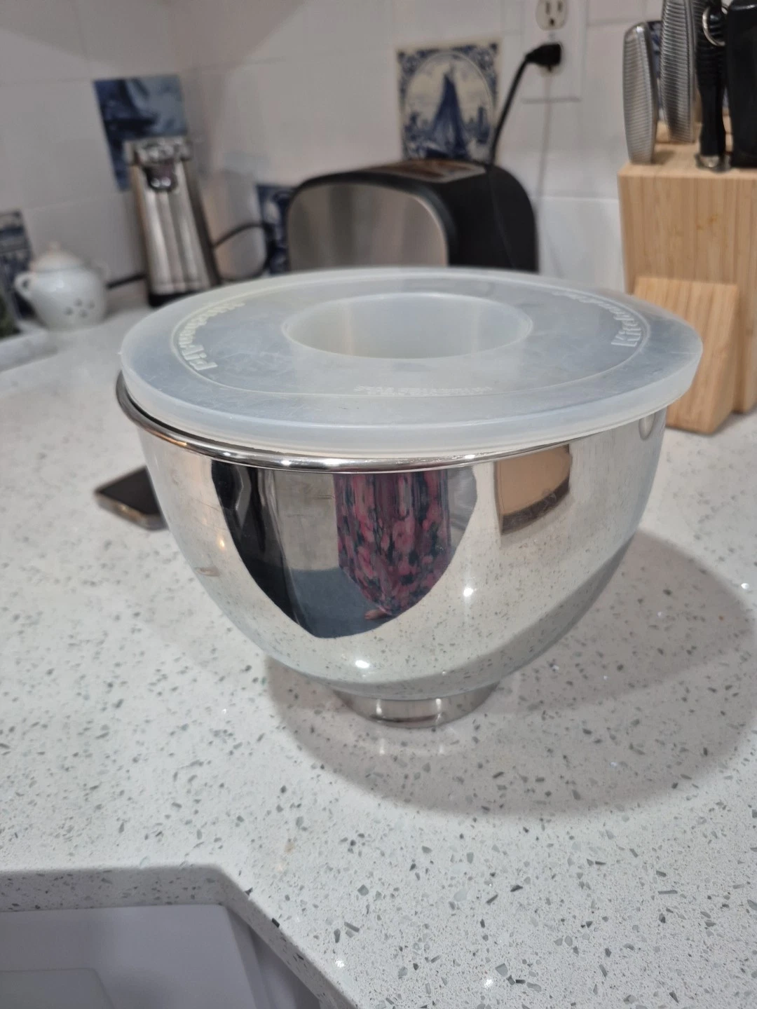 Large KitchenAid Stainless Steel Mixing Bowl With Lid