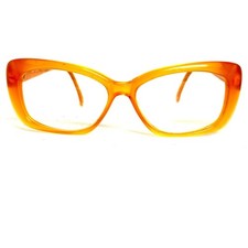 Pierre Cardin Vintage Cat Eye Eyeglasses Orange Amber Frame Italy 8004 140 130