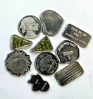 Miscellaneous Lot of 1 gr .999 Fine Silver Rounds, NR.