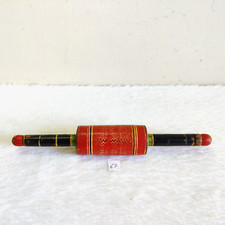 Vintage Lacquered Swirl Design Tortilla Bread Bakers Wooden Rolling Pin 67