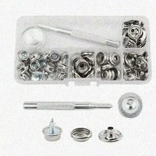 MarineSnap 60PCS Canvas Fastener Kit - Stainless Steel Boat Cover Snaps & Settin