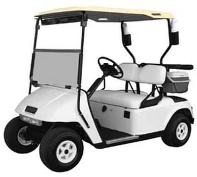 Sun Top Canopy Roof for EZGO TXT and Medalist Golf Cart - Tan- Fits 1994-2013