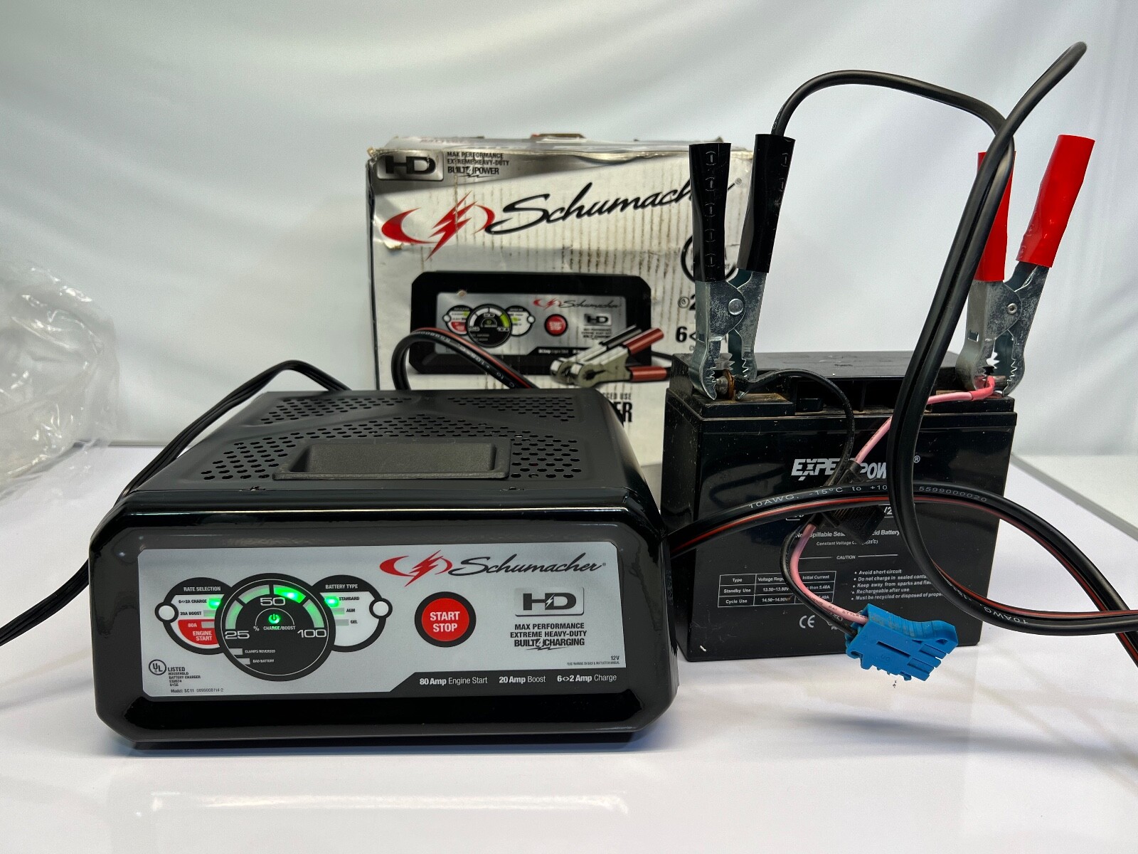 Schumacher SC11 Heavy Duty 80Amp Engine Start Metal Case Battery Charger eBay