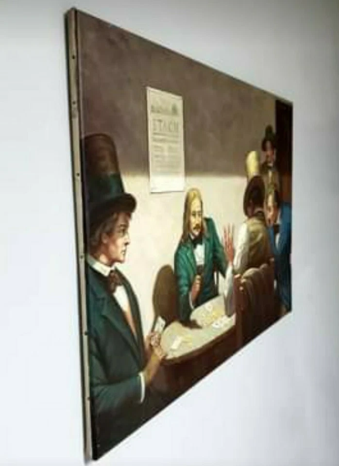 Pintura al óleo Wild Bill Hickok At Cards Foto 2 de 4