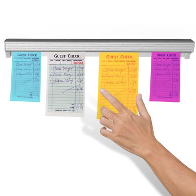 WallMounted Ticket Rack Aluminum Alloy Menu Receipt Holder for Kitchen