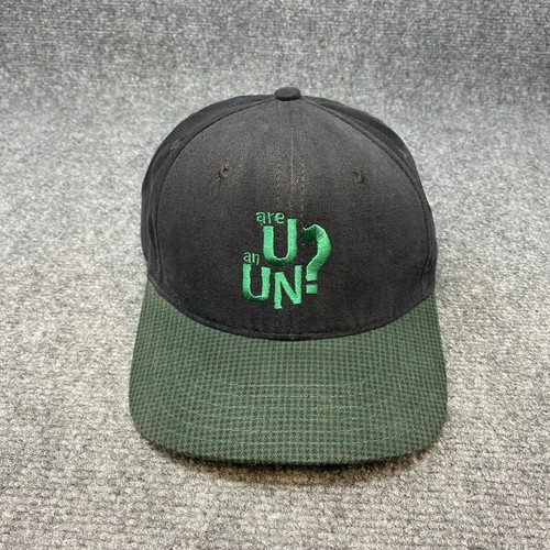 VINTAGE 7UP Soda Hat Cap Black Green 