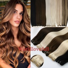 Sew in Weft Hair Extensions Double Weft Hair Extensions Real Human Hair Premium