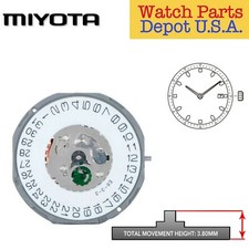 Original Miyota 1M15, 10 1/2 Ligne, 2 Hands, Date 3 or 6, Japan Quartz Movement