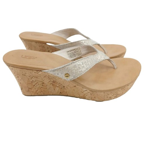 UGG Natassia Metallic Basket Flip Flop 