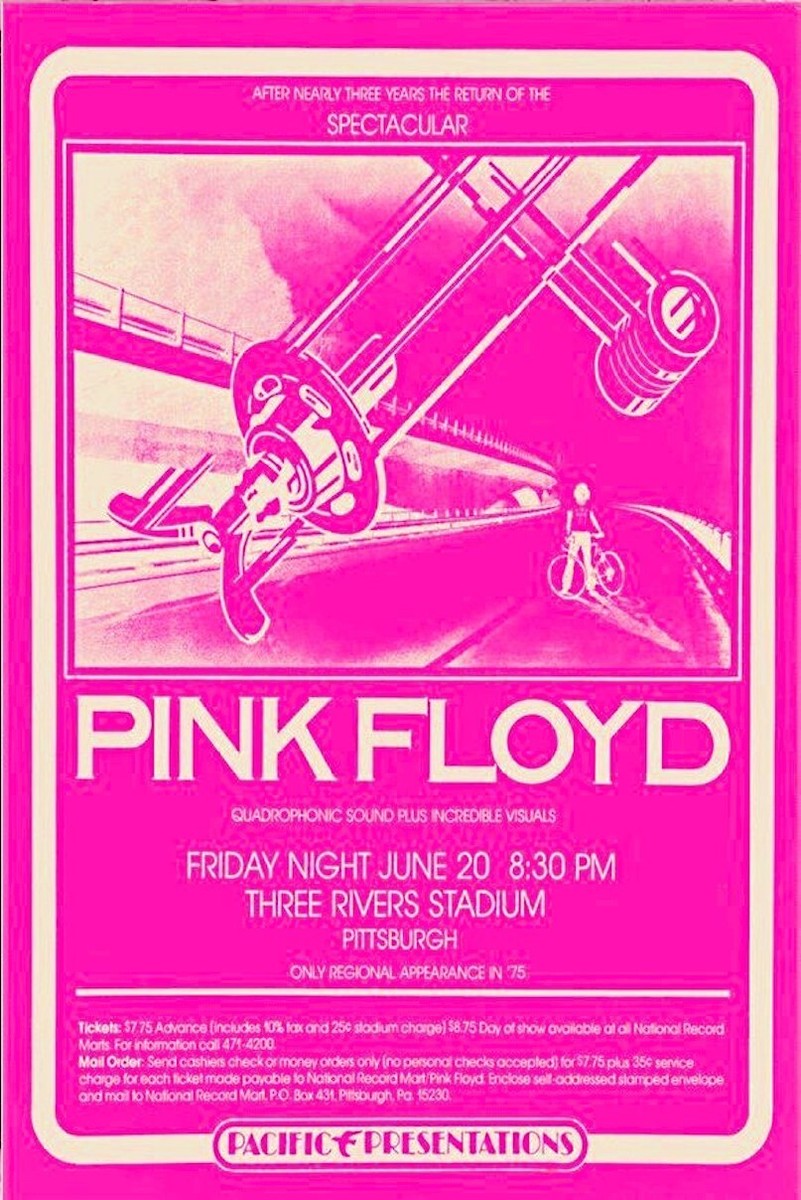 PINK FLOYD 1975 WISH YOU WERE HERE TOUR THREE RIVERS STADIUM