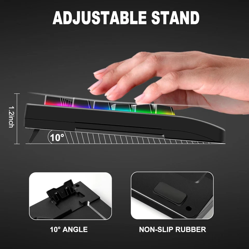 Rii Gaming Wired Keyboard 3 in 1 - Rainbow Backlit Keyboard + mouse + mouse pad - Image 3 of 4