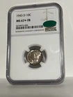 1943 D US WINGED LIBERTY DIME CAC NGC MS 67+ FB BLAZING TONE GEM BU
