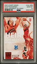 2021 Court Kings Heir Apparent AUTO Scottie Barnes Ruby /99 Rookie RC PSA 10 GEM