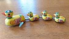 Vintage Fatiaowanju Muziyouya Mother Duck 3 Ducklings Wind Up Toy SEE VIDEO